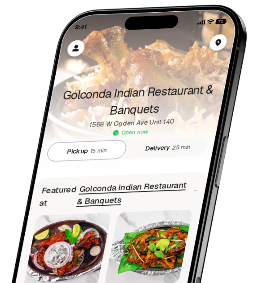 Golconda Indian Restaurant & Banquets app preview